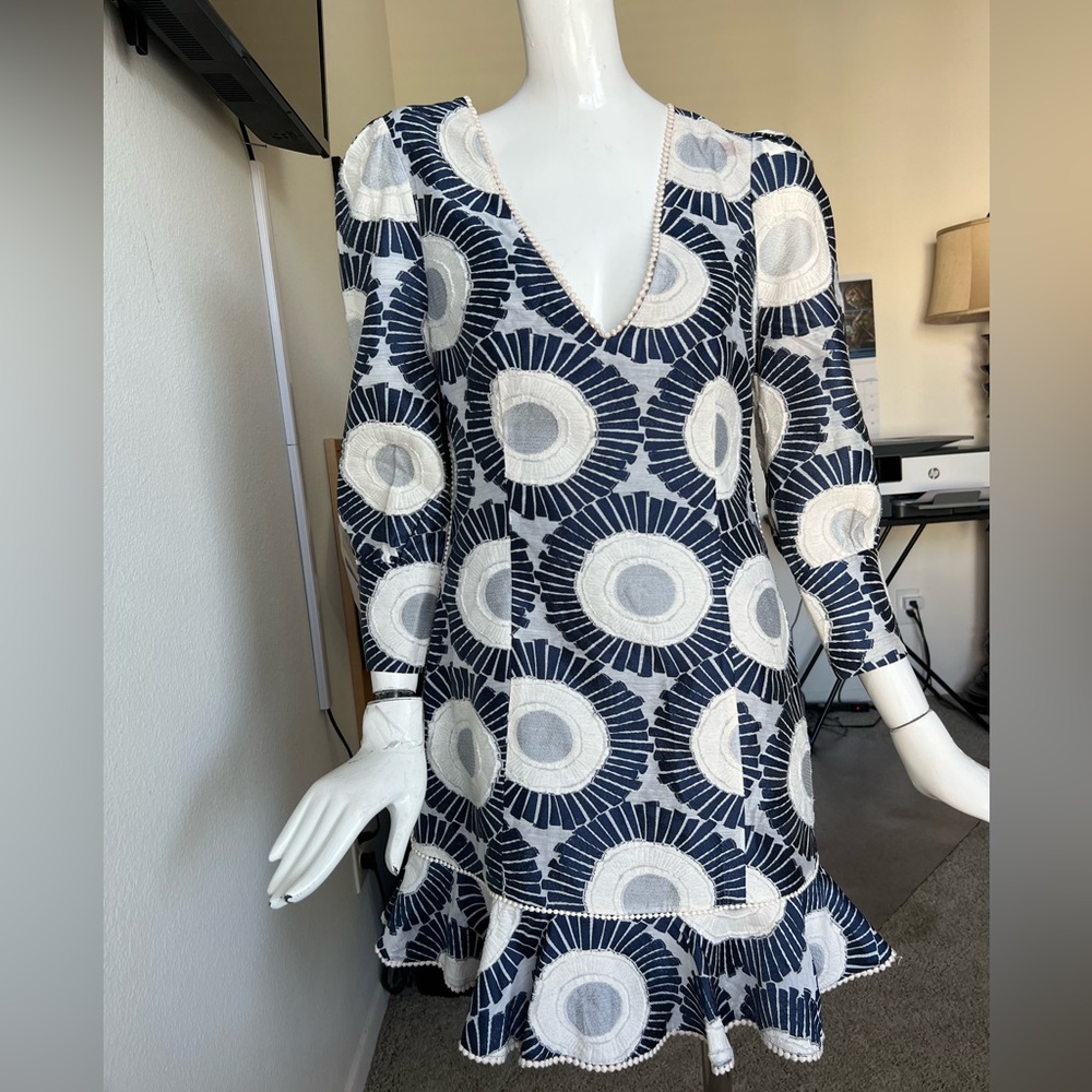 BEBE NAVY BLUE ankara style dress- SUPER CUTE!
